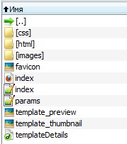Структура шаблона joomla 2.5