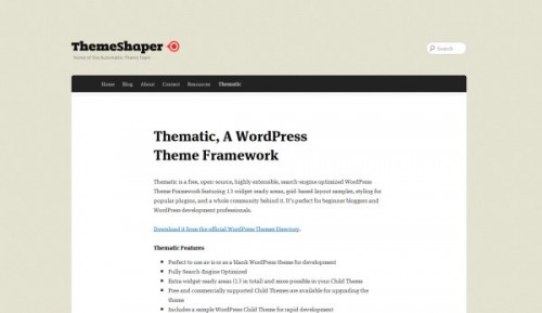 Thematic-wordpress-framework